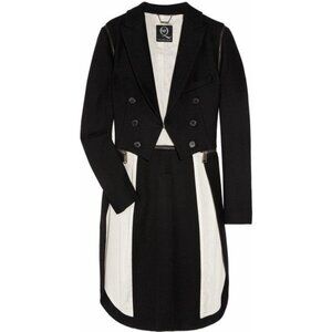 McQ Alexander McQueen AW/11 Black Wool Zippered Tail Coat